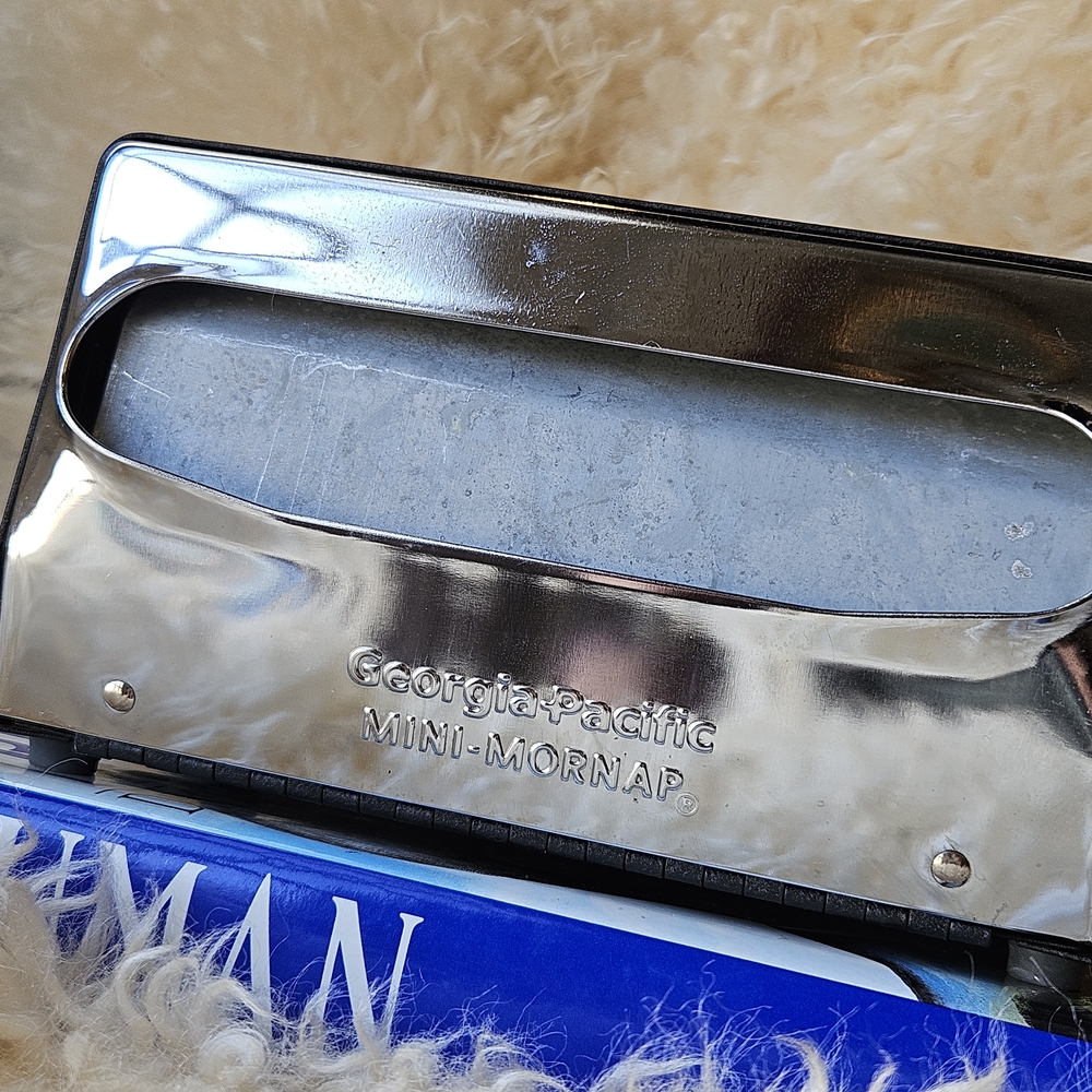 Vintage Midcentury 1960s Georgia-Pacific Mini-Mornap Metal Napkin Dispenser